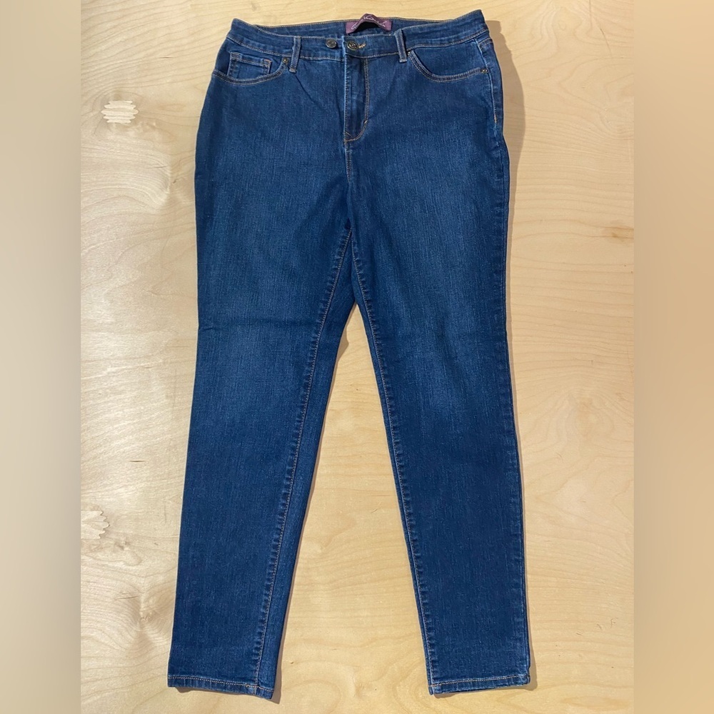 Gloria Vanderbilt Women's Dark Blue Skinny Jeans 12 (QO)